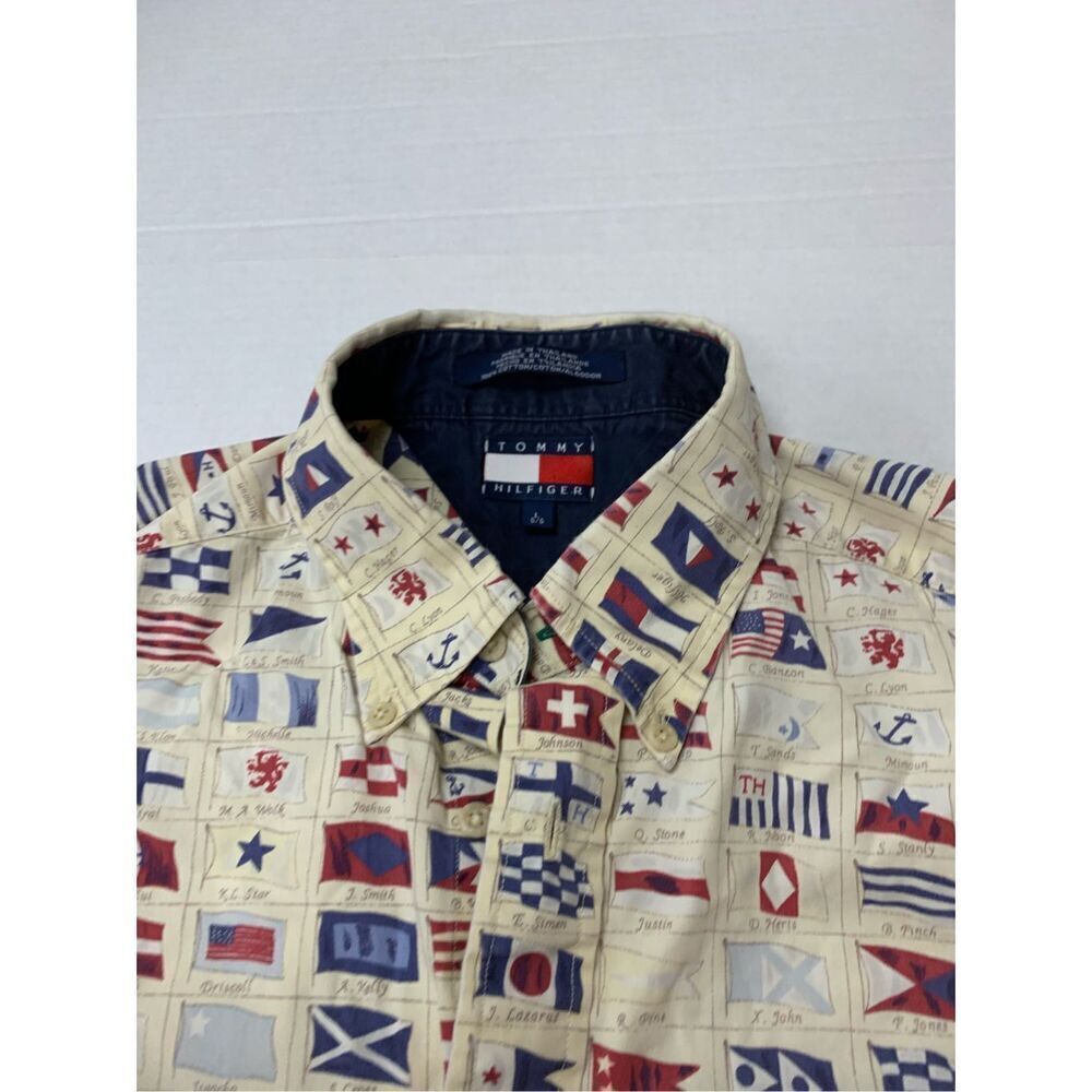Vintage Flag Patterned Button Down Top - image 6
